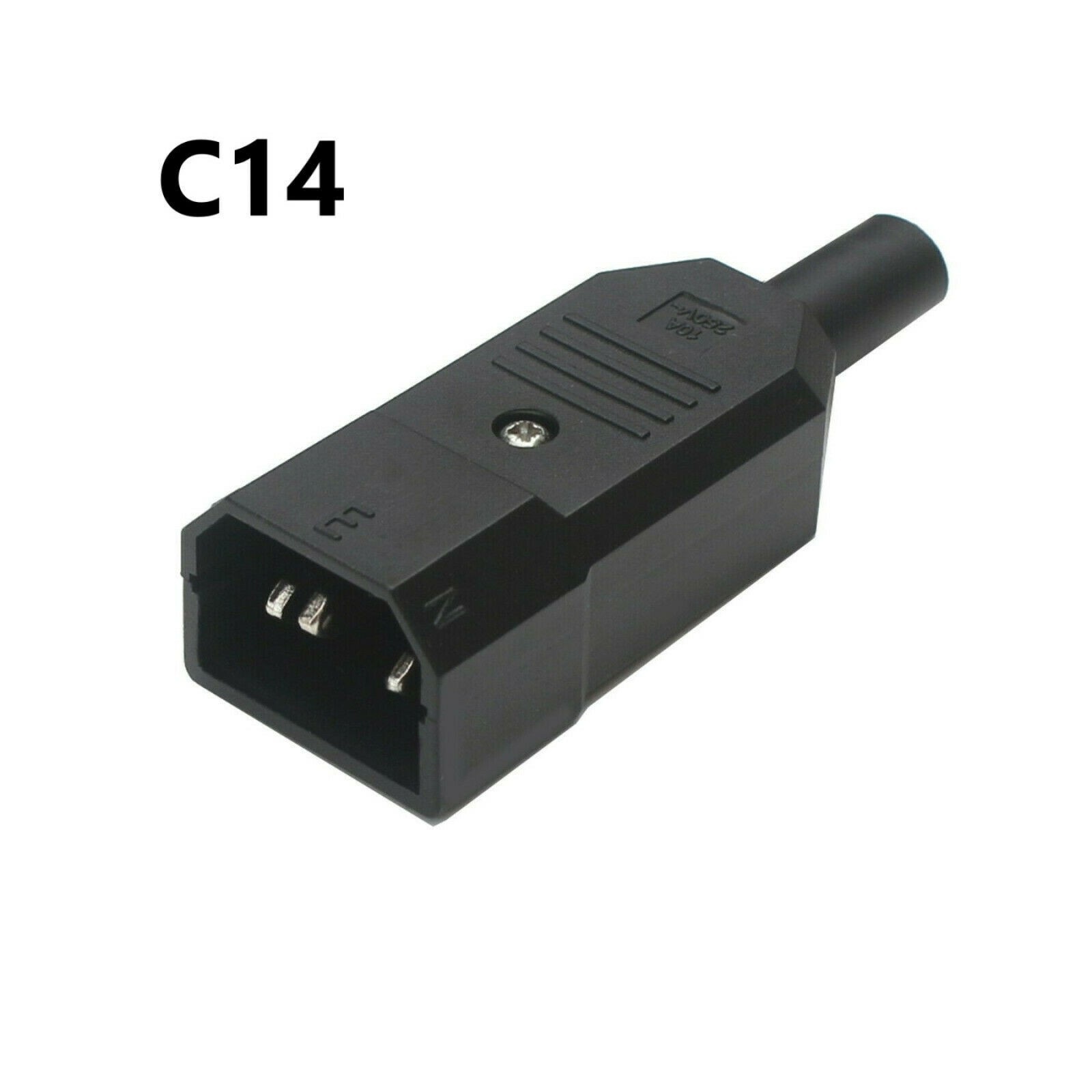 Konektor C13 samice / C14 samec 250V 10A Model: C14 - samec