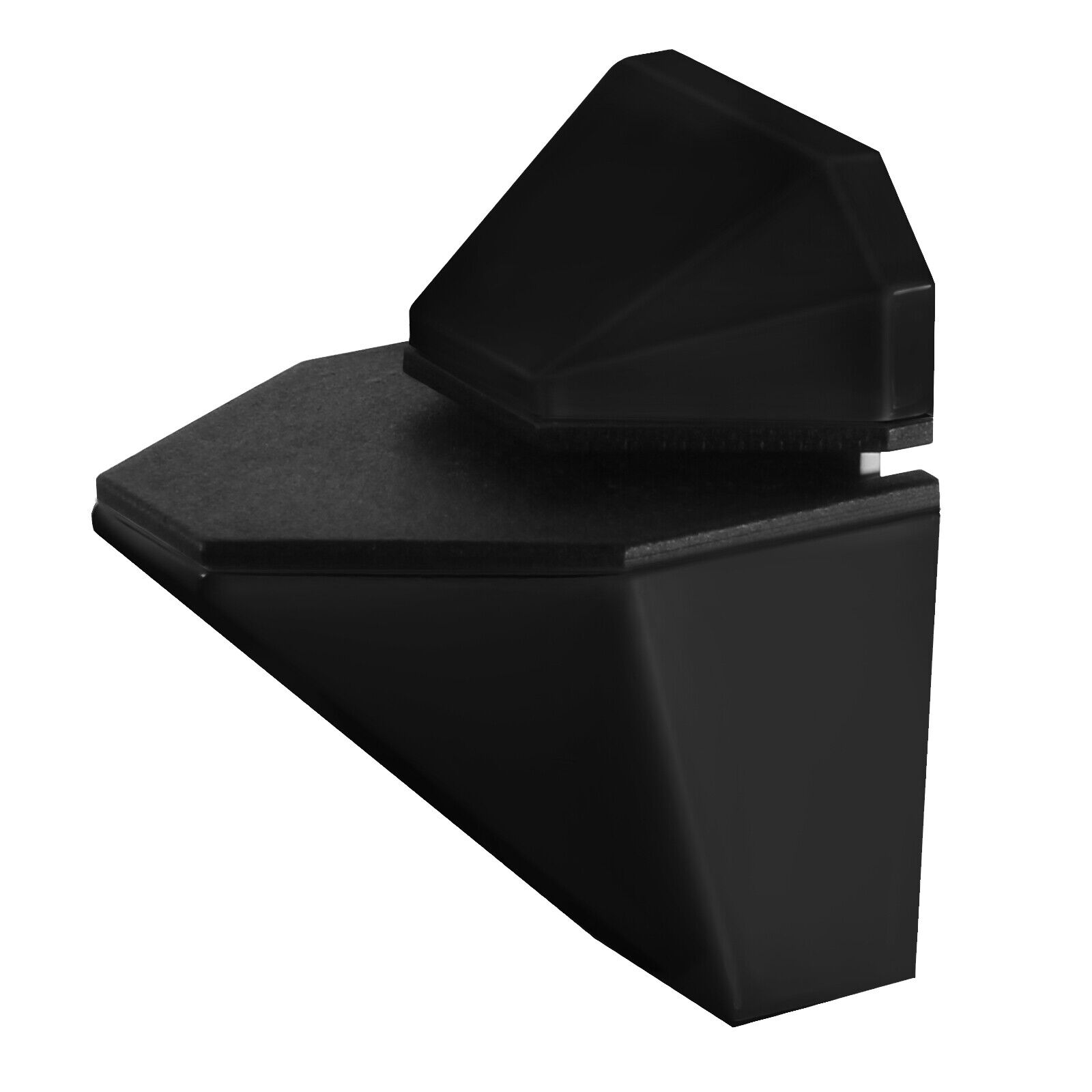Designový držák pro skleněné police široký [2 ks] Barva: Černá