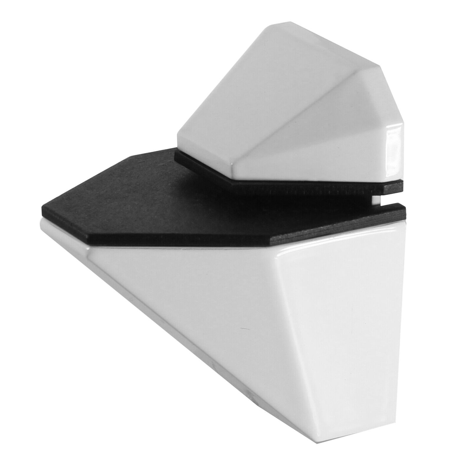 Designový držák pro skleněné police široký [2 ks] Barva: Bílá