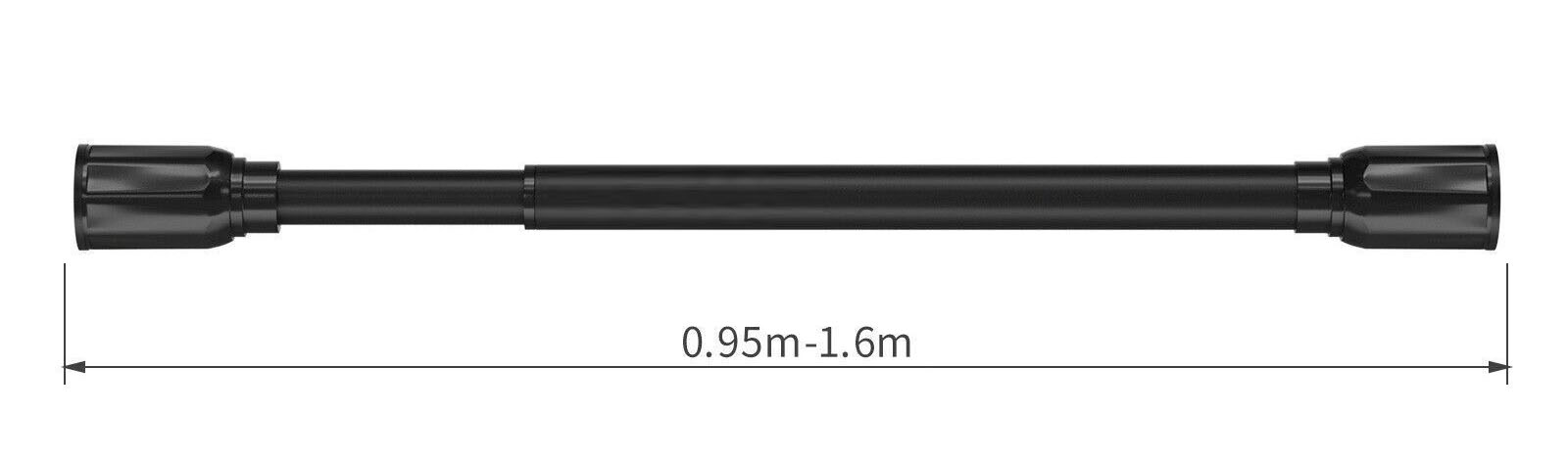 Rozpěrná teleskopická tyč pro závěs 70-250 cm Barva: Černá, Rozměr: 95-160 cm