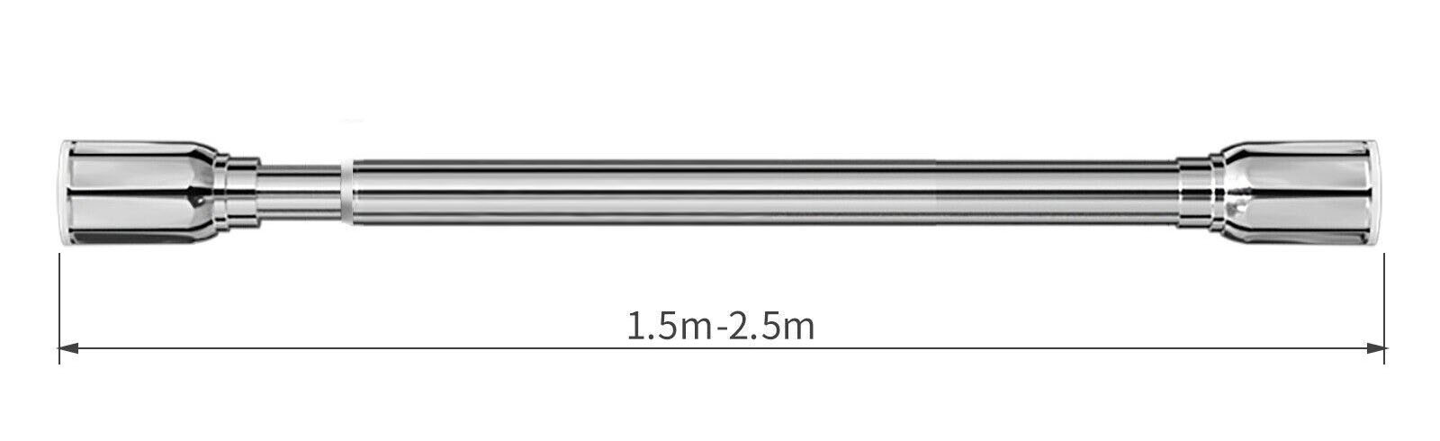 Rozpěrná teleskopická tyč pro závěs 70-250 cm Barva: Chrom, Rozměr: 150-250 cm