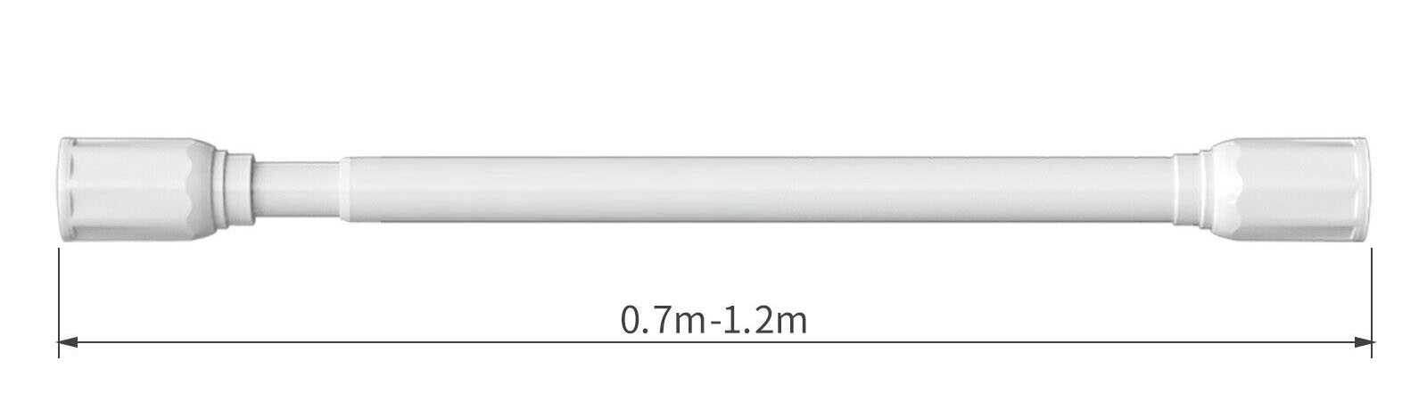 Rozpěrná teleskopická tyč pro závěs 70-250 cm Barva: Bílá, Rozměr: 70-120 cm