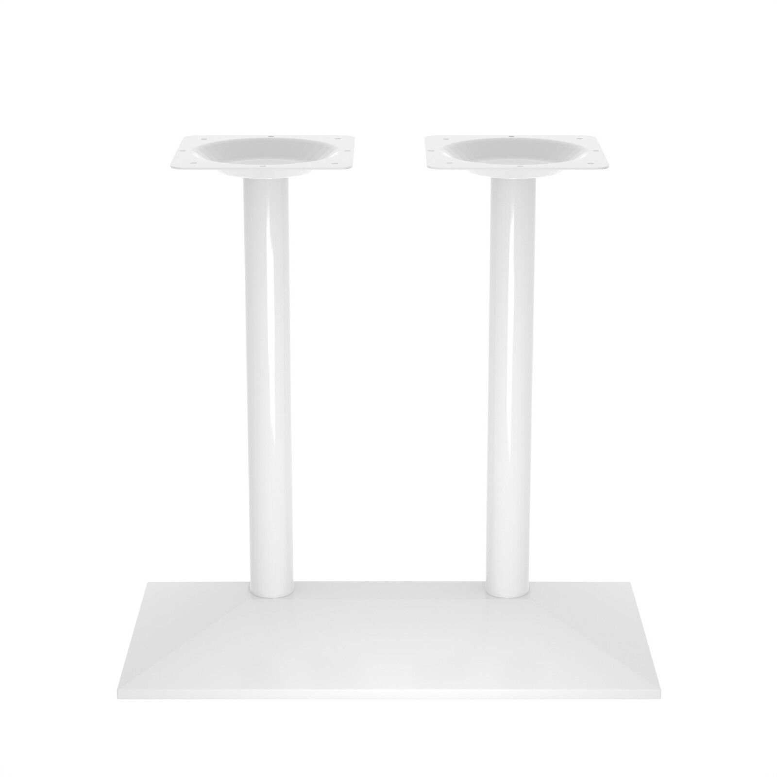 Bílá dvojitá stolová podnož 40x70x72 cm