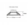 Plochý spojovací úhelník - konzole (Rozměr 100x248 mm)