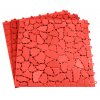 červená dlaždice puzzle plast