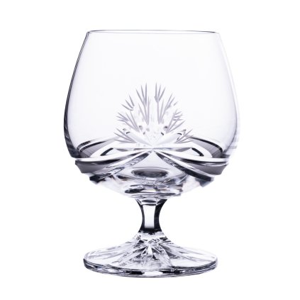 Broušené skleničky na rum, brandy, koňak 250ml, Mašle (Ks - skleničky 2 skleničky v balení)