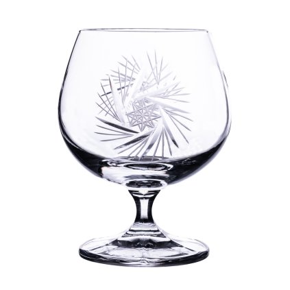 Broušené skleničky na rum, brandy, koňak 250ml, Větrník (Ks - skleničky 2 skleničky v balení)