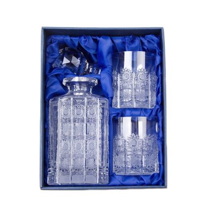 Whisky set se skleničkami 330ml, Klasika (Varianty setu Karafa + 2 skleničky)