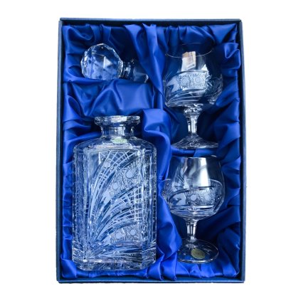 Sada na rum (brandy) se skleničkami 250ml, Kometa (Varianty setu Karafa + 2 skleničky)