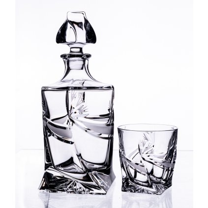 Quadro whisky set se skleničkami 340ml, Mašle (Balení Dárkové balení , Varianty setu Karafa + 6 skleniček)