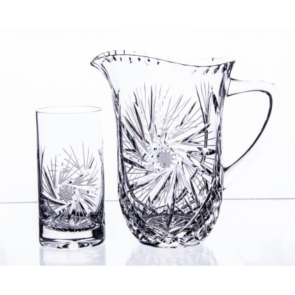 Džbán se sklenicemi na vodu 350ml, Větrník (Varianty setu Džbán + 6 ks skleniček)