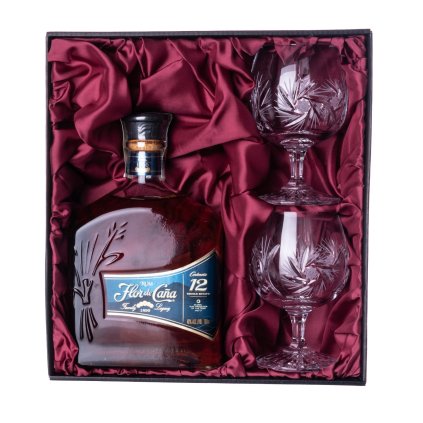 flor de cana 12y se sklenicemi 250ml vetrnik