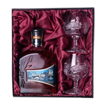 flor de cana 12y se sklenicemi 280ml kometa