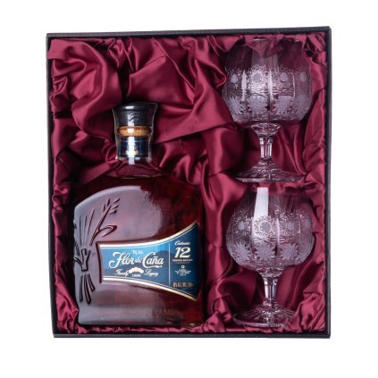 flor de cana 12y se sklenicemi 280ml klasika