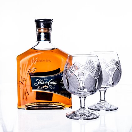 flor de cana 12y se sklenicemi 280ml exclusive
