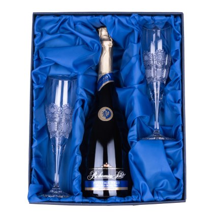 bohemia sekt prestige brut se sklenickami 150ml klasika