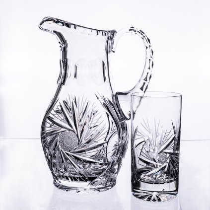 Džbán se sklenicemi na vodu 350ml, Větrník (Varianty setu Džbán + 6 ks skleniček)