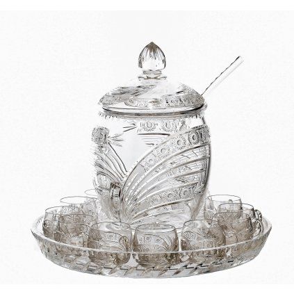 bowle set broušené sklo