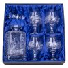 Sada na rum (brandy) se skleničkami 250ml - okno na pískování, Kometa (Varianty setu Karafa + 4 skleničky)