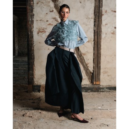 Scrap embellished shirt