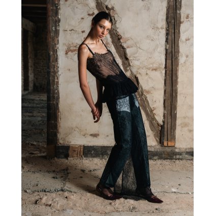 Unique Upcycled lace black dress