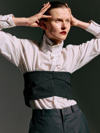 Office top @emma.magazine Photo @lukaskimlicka Styling @gabrielamohrova muah @tomasvida.makeup model Kamila Filipcikova...