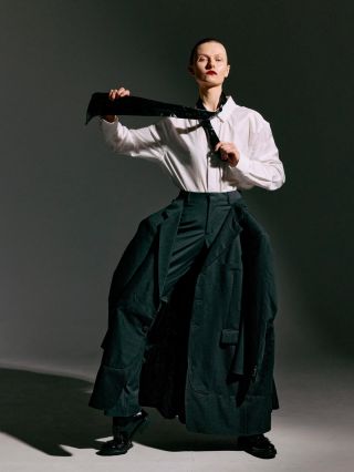 Upcycled Blazer Skirt @emma.magazine Photo @lukaskimlicka Styling @gabrielamohrova muah @tomasvida.makeup model Kamila...