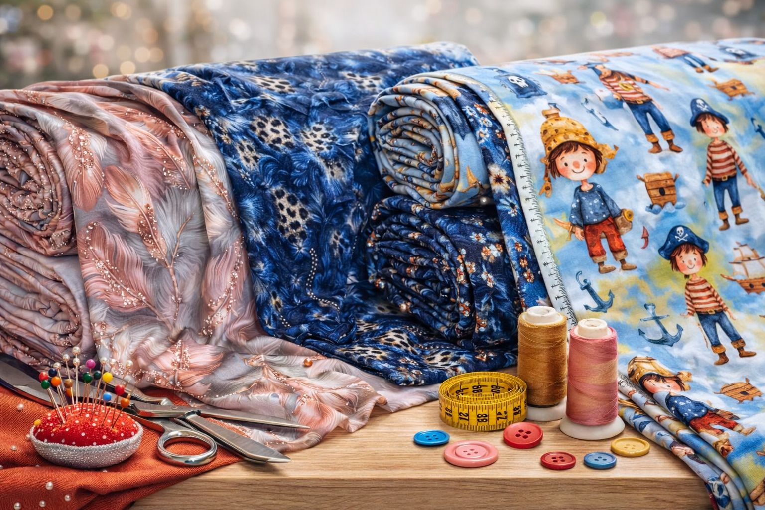 metráž, látky, originální vzory