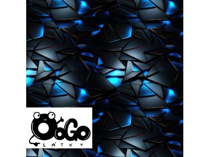 ÚPLET  - Modro - černý abstrakt