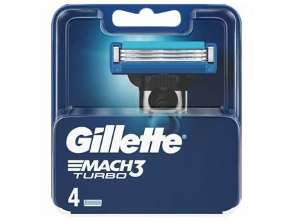 Gillette Mach3 Turbo náhradní břity 4 ks