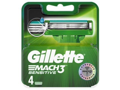gillette mach3 sensitive nahradni hlavice 4 ks