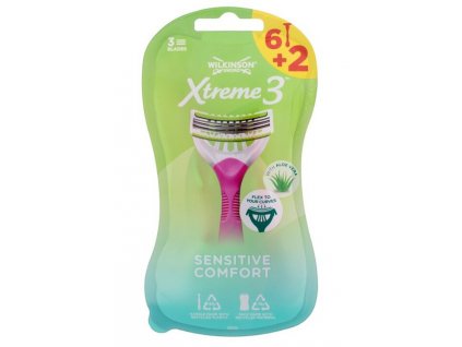 Wilkinson Sword Xtreme 3 Beauty Sensitive Comfort jednorázový strojek 8ks