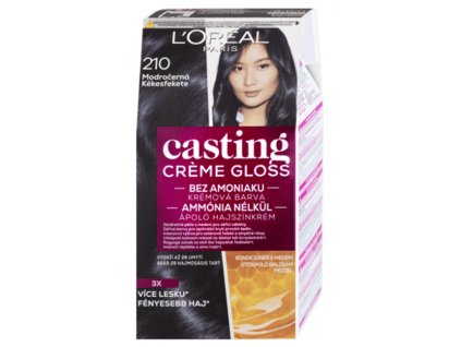 loreal casting creme gloss barva na vlasy modrocerna 210