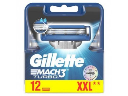 Gillette Mach3 Turbo náhradní břity 12 ks