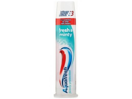 Aquafresh zubní pasta Triple Protection Fresh & Minty 100 ml - Dávkovač