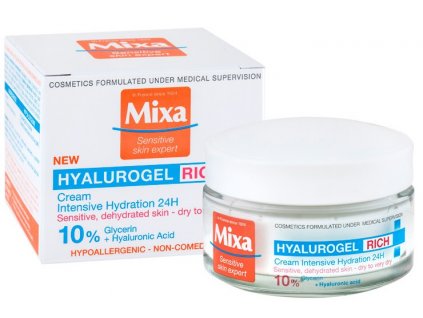Mixa Hyalurogel Rich intenzivně hydratační denní krém s kyselinou hyaluronovou 50 ml