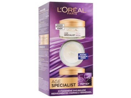 Loreal Paris Age Specialist 55+ denní a noční krém proti vráskám 2 x 50 ml dárková sada