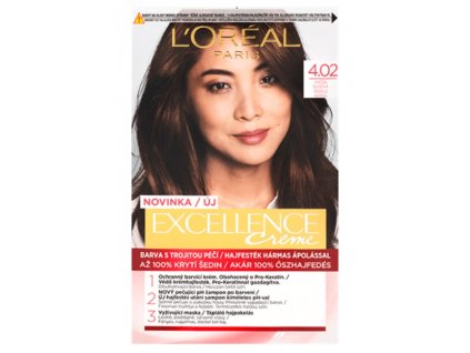 Loreal Paris Excellence Creme barva na vlasy 4.02 Hnědá duhová