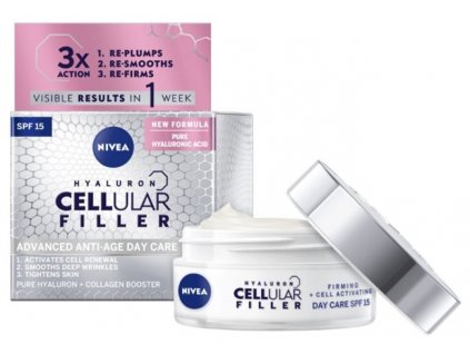 Nivea Hyaluron Cellular Filler + Firming OF15 zpevňující denní krém 50 ml