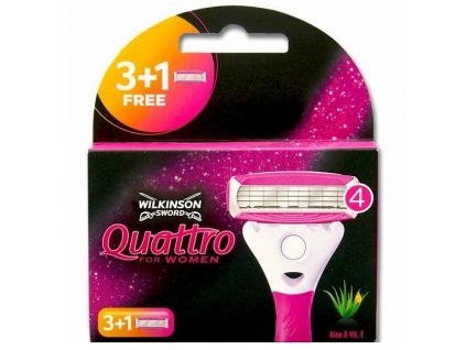 Wilkinson Sword Quattro For Women náhradní břity 3+1 ks