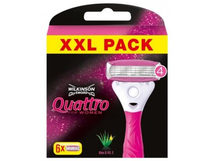 Wilkinson Sword Quattro For Women náhradní břity 6 ks