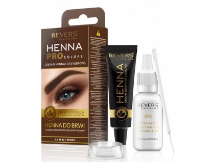 Revers Henna barva na obočí Light Brown 15 ml