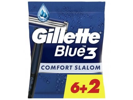 Gillette Blue3 Comfort Slalom holící jednorázový strojek 6+2 ks