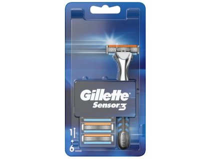 Gillette Sensor3 holící jednorázový strojek úchyt + 6 ks