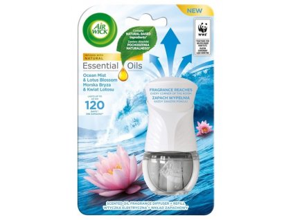 Airwick elektrik strojek + náhradní náplň Oceán Mint & Lotus 19 ml