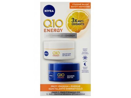 Nivea krém Q10 Plus proti vráskám Energizující duopack 2x50 ml