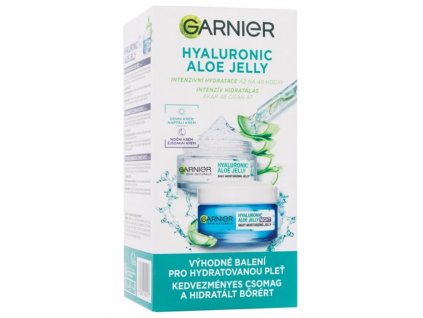 Garnier Hyaluronic Aloe Jelly denní a noční hydratační krém s gelovou texturou 2x50 ml