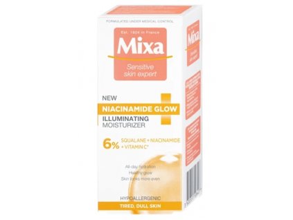 Mixa Niacinamide Glow krém poskytující až 24H hydratace 50 ml
