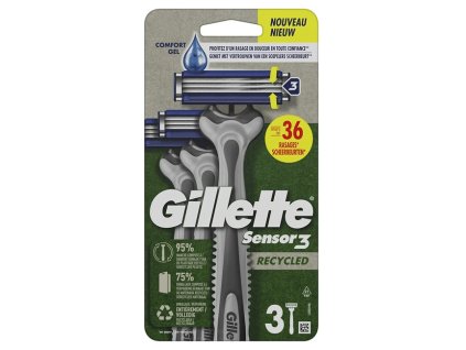Gillette Sensor3 Recycled holící jednorázový strojek 3 ks