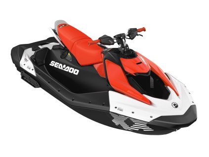 Sea Doo Spark Trixx 90 HP 3 Up iBR Dragon Red : Bright White